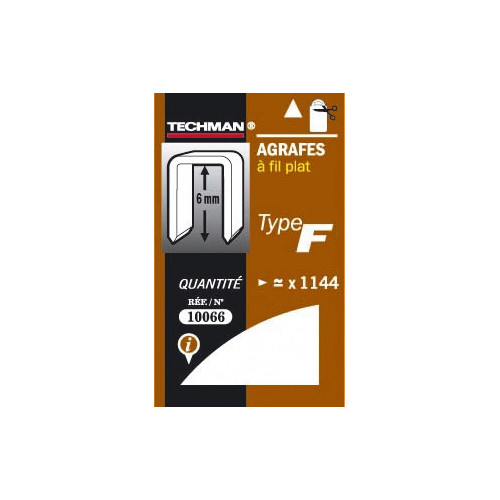 Agrafes 8 mm - type F - TECHMAN