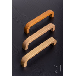 Poignée de meuble Metra 128 hetre vernis + vis - Sans marque