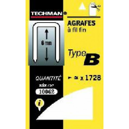 Agrafes 10 mm - type B - TECHMAN