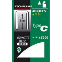 Agrafes 10 mm - type C de marque TECHMAN, référence: B1479500