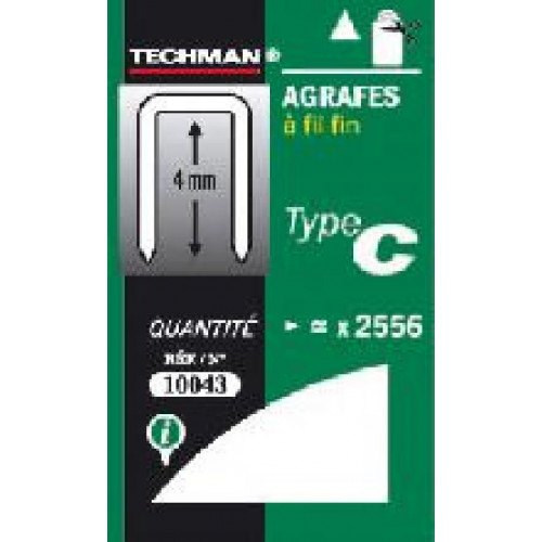 Agrafes 10 mm - type C - TECHMAN