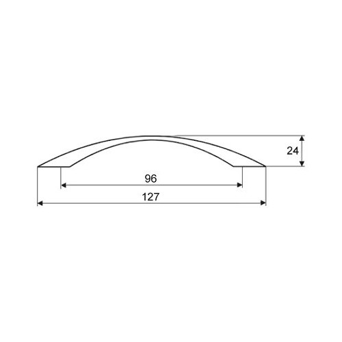 Poignée de meuble Piombina E 96 nickel mat + vis - Sans marque
