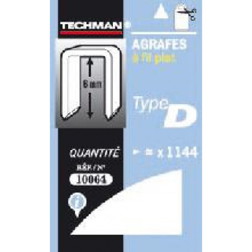 Agrafes 10 mm - type D - TECHMAN