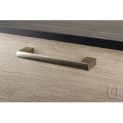 Poignée de meuble Porta 96 imitation inox + vis - Sans marque