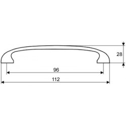 Poignée de meuble Uroso 96 nickel mat + vis - Sans marque