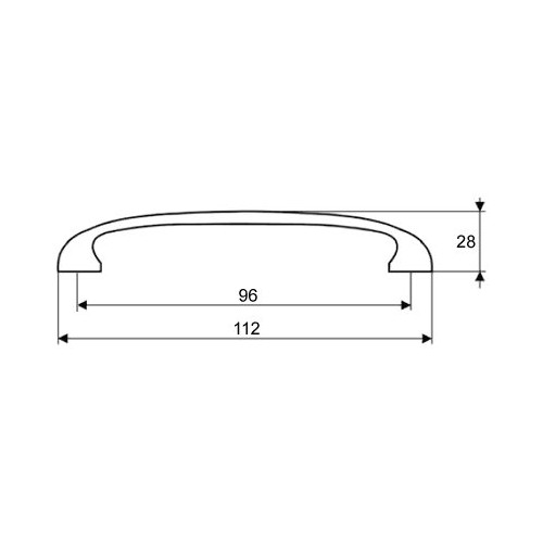 Poignée de meuble Uroso 96 nickel mat + vis - Sans marque