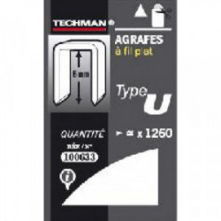 Agrafes 14 mm - type U de marque TECHMAN, référence: B1480800