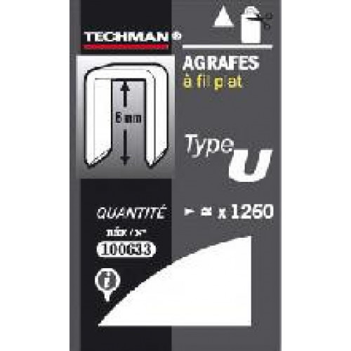 Agrafes 14 mm - type U - TECHMAN