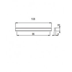 Poignée de meuble Wakano 96 noir mat + vis - Sans marque
