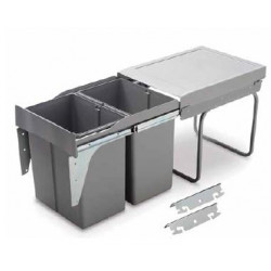 Trieur à déchets Linea 290DM pour porte 400mm 2x21l de marque Sans marque, référence: B9389600