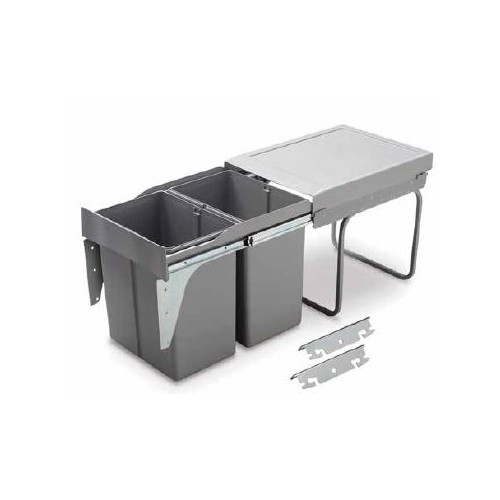 Trieur à déchets Linea 290DM pour porte 400mm 2x21l - Sans marque