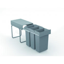 Trieur à déchets Linea 223 300mm 3x10l gris de marque Sans marque, référence: B9390200
