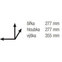 Trieur à déchets Linea 270 400mm 1x13l blanc - Sans marque