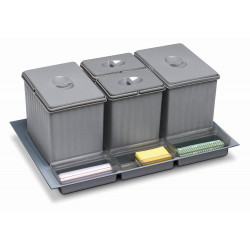 Trieur à déchets Sistema 938 800mm 2x16l+2x7,5l de marque Sans marque, référence: B9391900