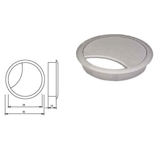 Passe-câble 80 mm RAL9006 - Sans marque