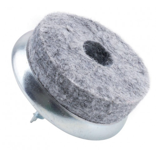 Glissière pour pied de meuble a vis avec feutre O 24mm gris - Sans marque