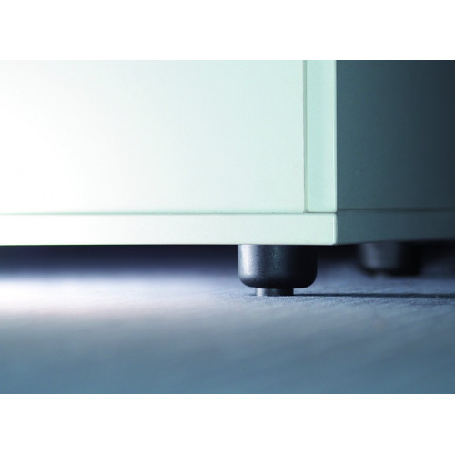 Glissière pour pied de meuble avec rectification hauteur 27mm noir - Sans marque