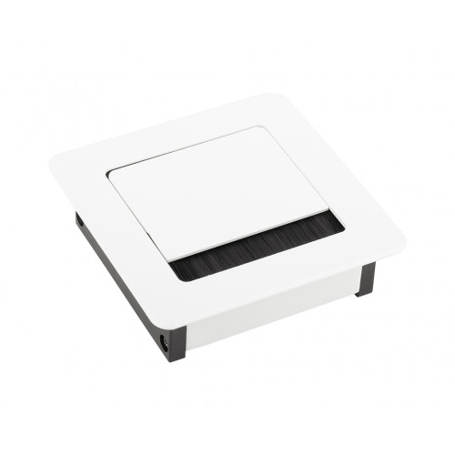 Passe-câble ALU 100x100x29mm blanc - Sans marque