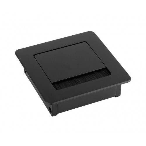 Passe-câble ALU 100x100x29mm noir - Sans marque