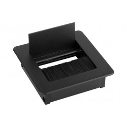 Passe-câble ALU 100x100x29mm noir - Sans marque