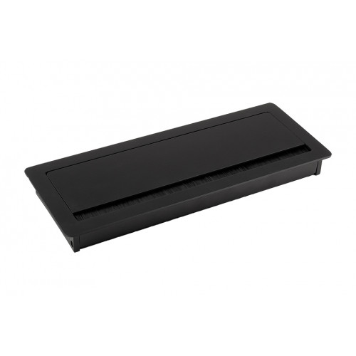 Passe-câble ALU 240x100x29mm noir - Sans marque