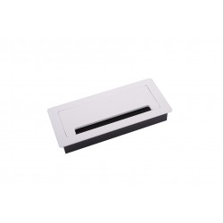 Passe-câble avec amortisseur ALU 200x90x28mm blanc mat de marque Sans marque, référence: B9397700