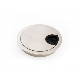 Passe-câble métal 80 mm acier brossé de marque Sans marque, référence: B9398300