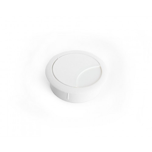 Passe-câble plastique 60mm blanc - Sans marque