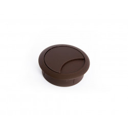 Passe-câble plastique 60mm brun - Sans marque