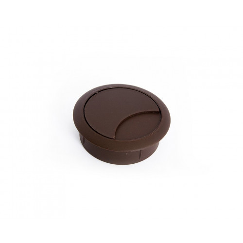 Passe-câble plastique 60mm brun - Sans marque