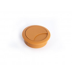 Passe-câble plastique 60mm  cerisier - Sans marque