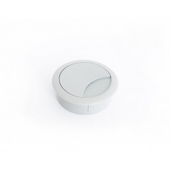 Passe-câble plastique 60mm gris clair - Sans marque