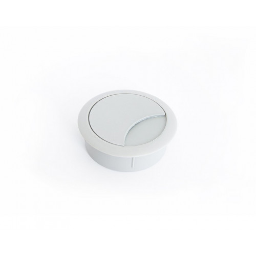 Passe-câble plastique 60mm gris clair - Sans marque