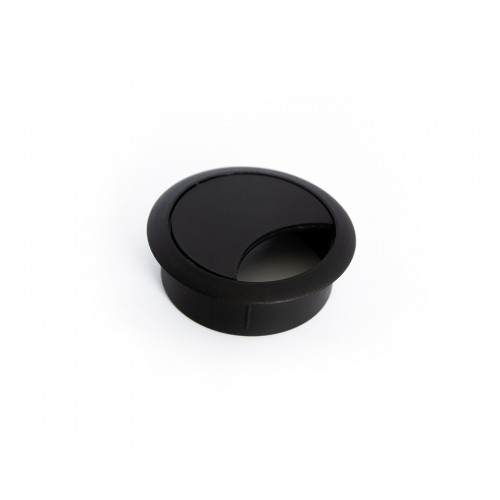 Passe-câble plastique 60mm noir - Sans marque