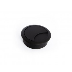Passe-câble plastique 60mm noir - Sans marque