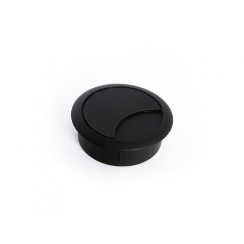 Passe-câble plastique 60mm noir - Sans marque