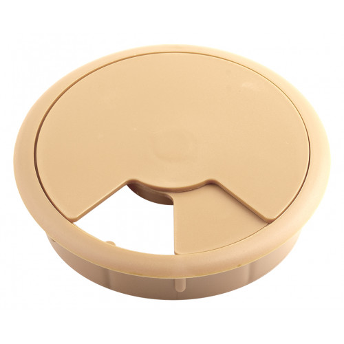 Passe-câble plastique 80mm  bouleau/érable - Sans marque