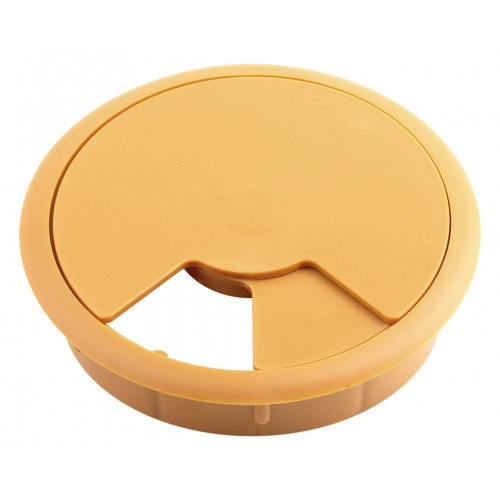 Passe-câble plastique 80mm  hetre clair - Sans marque