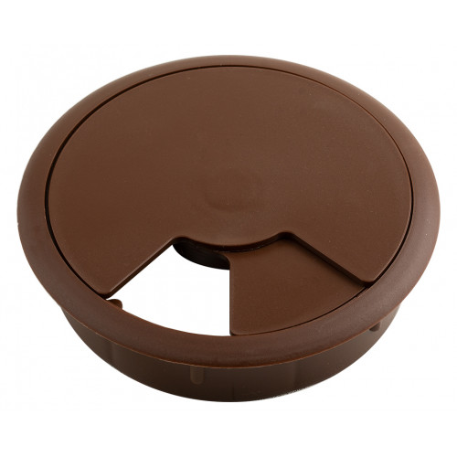 Passe-câble plastique 80mm marron - Sans marque