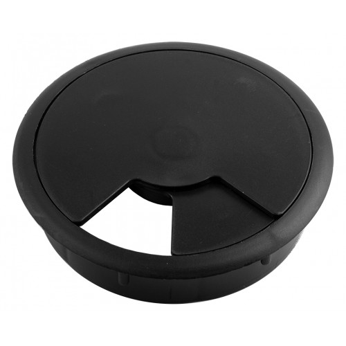 Passe-câble plastique 80mm noir - Sans marque
