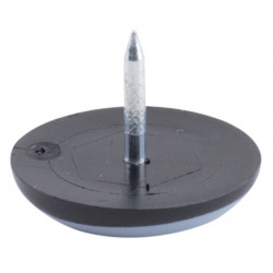 Patin glisseur pour pied de meuble avec téflon O 25mm gris de marque Sans marque, référence: B9401000