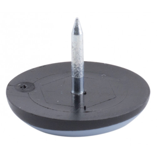Patin glisseur pour pied de meuble avec téflon O 25mm gris - Sans marque