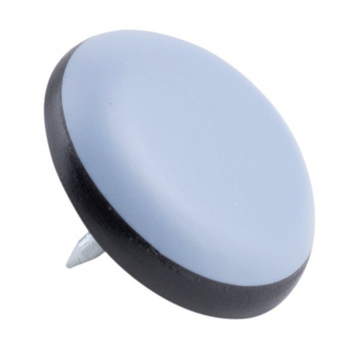 Patin glisseur pour pied de meuble avec téflon O 25mm gris - Sans marque