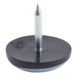 Patin glisseur pour pied de meuble cloué avec téflon O19mm gris de marque Sans marque, référence: B9401100