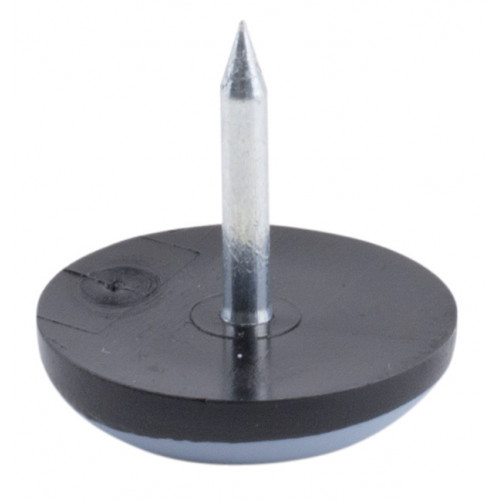 Patin glisseur pour pied de meuble cloué avec téflon O19mm gris - Sans marque