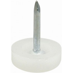Patin glisseur pour pied de meuble cloué O15mm neutral de marque Sans marque, référence: B9401200