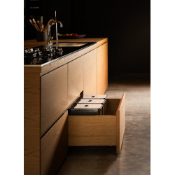 Trieur à déchets 2x16 + 2x8 l inséré dans tiroir 800 - 900 mm, anthracite - Sans marque