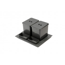 Trieur à déchets 2x16 l insert pour tiroir 600 mm, anthracite de marque Sans marque, référence: B9402100