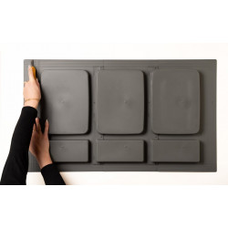 Trieur à déchets 2x16 l insert pour tiroir 600 mm, anthracite - Sans marque