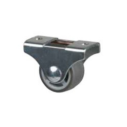 Roulette de meuble 25mm fixe, bande de roulement souple grise de marque Sans marque, référence: B9402400